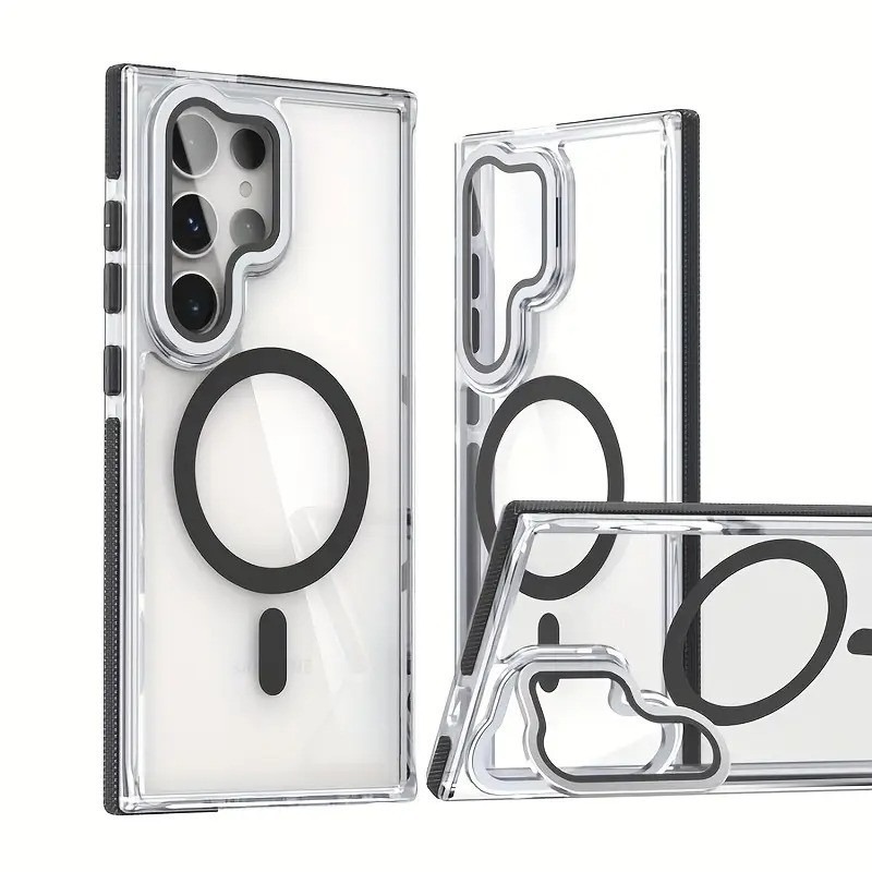 Anti Yellow Crystal Clear Camera Stand Windows Protective Case For Samsung Galaxy (2) Anti Yellow Crystal Clear Camera Stand Windows Protective Case For Samsung Galaxy - Image 1