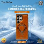 Business PU Leather Magnetic Case For Samsung With Ring Stand Wireless Charging Shockproof Cover - Image 3