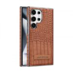 Crocodile leather magnetic charging suitable Kickstad Case For Samsung Galaxy