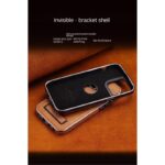 High-End Electroplating bracket Leather Case For iPhone 12 To 16 Pro Max - Image 3