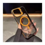 High-End anti-slip strip Contrast color lens holder magnetic Case For iPhone - Image 3