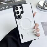 High Quality Hot Contrast Colors Leather Magnetic Charging Mobile Phone Case for Samsung Ultra Series - Image 3