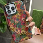 Luxury Floral Print Gucci Style iPhone Cover - Image 4