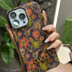 Luxury Floral Print Gucci Style iPhone Cover - Image 5