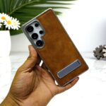 Luxury Leather Electroplating Kickstand Case For Samsung Galaxy Ultra Series - Image 6