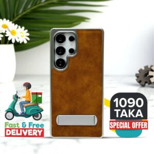 Luxury Leather Electroplating Kickstand Case For Samsung Galaxy Ultra Series