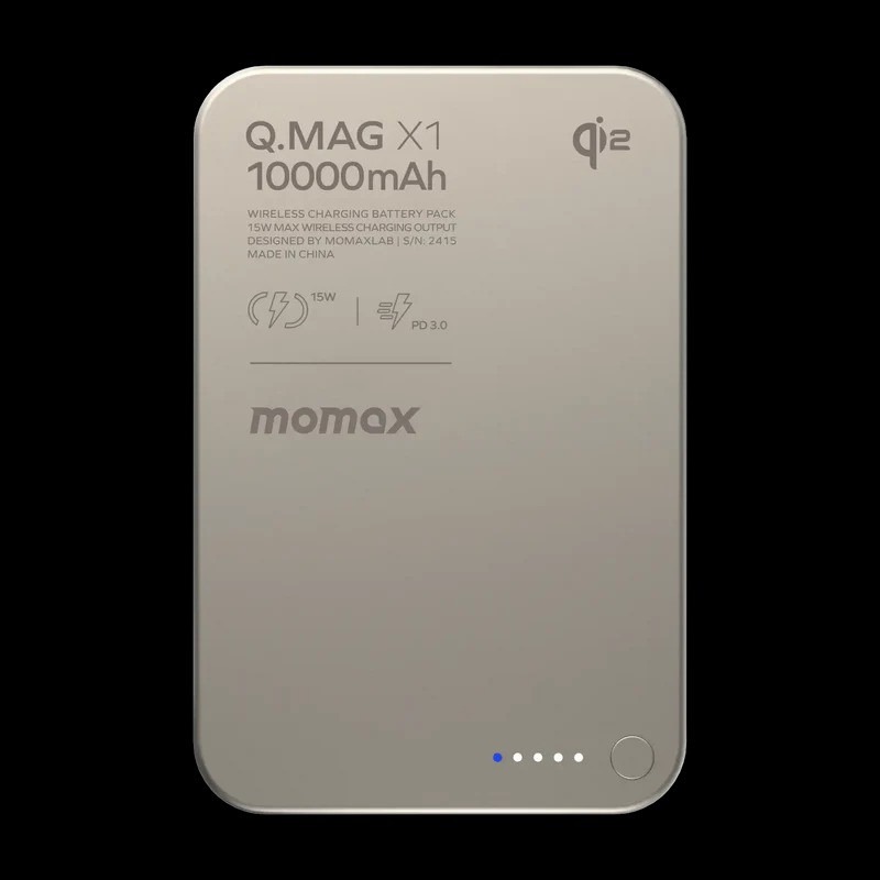 Momax Q.Mag X1 Qi2 Gen 2 Magnetic Wireless Power Bank 10000mAh (3) Momax Q.Mag X1 Qi2 Gen 2 Magnetic Wireless Power Bank 10000mAh - Image 1