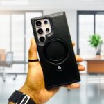 Premium Look Magnetic PU Leather Ring Stand Case For Samsung Galaxy - Image 8