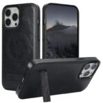 Premium Protection, Quality Design, Comfort Grip PU Leather Magsafe Kickstand Case for iPhone - Image 3